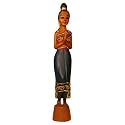 Hand-carved Thai 'Sawasdee Lady' Decorative Statue (Thailand)