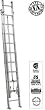 Louisville Colonel AE2232 32-ft Extra Heavy Duty Aluminum 2-Section D-Rung Extension Ladder