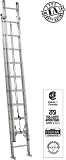 Louisville Ladder AE2232 Colonel 32-foot Extra Heavy Duty Aluminum 2-Section D-Rung Extension Ladder