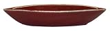 Oxblood red oblong dish tray - porcelain