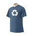 Recycle T-Shirt - Other Colors Available, M, Blue Dusk/White