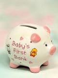 Baby's First Pink Piggy Bank by Russ Berrie