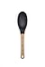 Epicurean Gourmet Series Utensils, Spoon, Natural/Black Nylon