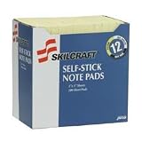 Self-Stick Note Pad, 100/Pad, 3x4, 12/PK, Yellow (NSN2865121).
