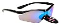 RayZor Professional Lightweight UV400 Black Sports Wrap Golf Sunglasses, With a 1 Piece Blue Iridium Revo Anti-Glare Lens