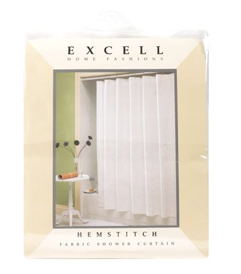 Buy EX-CELL HEMSTITCH FABRIC SHOWER CURTAIN (Ex-cell Showers, Plumbing, Bathtubs Showers & Saunas, Showers, Modules & Installation Kits)