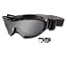 Wiley X Nerve Goggles Matte Black Frame w/2 Lens Set - Smoke Gray, Clear