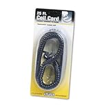 Modern Design Softalk Coiled Phone Cord Plug/Plug 25 ft Black Connects hand ....