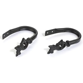 Umbra Enya Set of 2 Curtain Holdbacks, Burnished Black