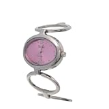 Geneva Platinum Pink Oval Face Fashion Watch by Geneva