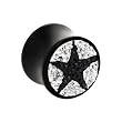 5/8" Austrian Crystal Black Star Saddle Plug