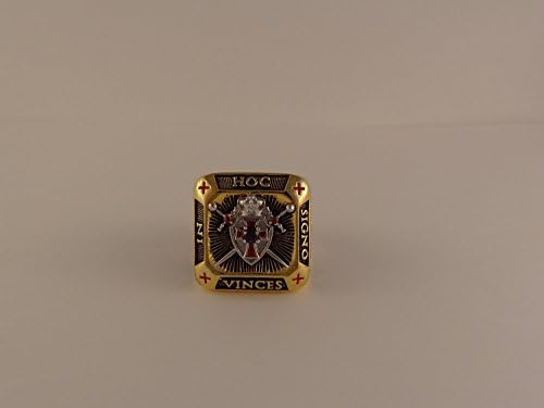 Knight Templar Masonic Ring 2tone 18k Gold Pld Shield $ Sword - 45grams Unique Design, Custom Made