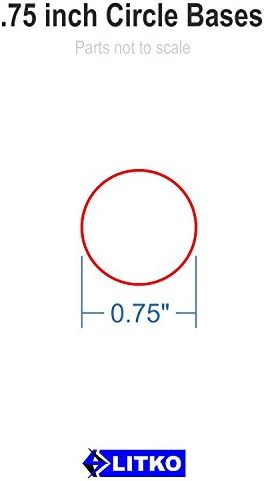 LITKO Clear Miniature Bases, Circular .75 Inch, 1.5mm Clear (25)
