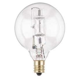 Westinghouse 4032 60-Watt, G 16-1 2 Halogen Ceiling Fan Bulb, Candelabra Base, Clear... by Westinghouse