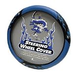 PLC6321 Fire Dragon Steering Wheel Cover - Yellow