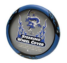 PLC6321 Fire Dragon Steering Wheel Cover - Yellow