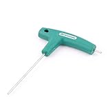 uxcell　六角レンチ　六角レンチスパナ　T-ハンドル六角　デュアルエンド　シルバートーン　グリーン　2mmのヒントシャフト幅さ