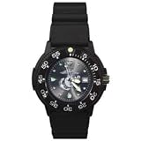 Dive Watch, Resin Case/Bezel, PU Band, US Marine, Blk Face