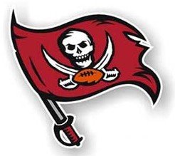 Tampa Bay Buccaneers Left Flag Car Magnet
