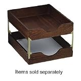 Carver Wood Products Wood Desk Tray, Legal Size, Walnut