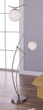 Twin Sweeping Arm Chrome Finish Floor Lamp
