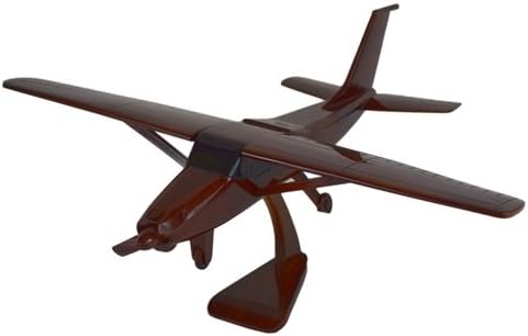 Cessna 172 Civilian Aircraft Model - Airplane Replica for Living Room Decor - Solid Mahogany Wood
