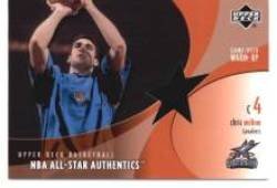 2002-03 Upper Deck All-Star Authentics Warm-Ups #CMAW Chris Mihm - Cleveland Cavaliers (Piece of Authentic Game-Worn Warm -UP) (Basketball Cards)