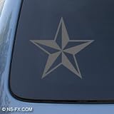 NAUTICAL STAR - Car, Truck, Notebook, Vinyl Decal Sticker #1112 | Vinyl Color: Silver
