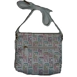 Women's Liz Claiborne Purse Handbag White Multi-colored Heritage Mosaic