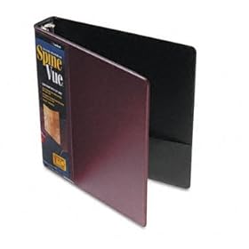 SpineVue Round Ring View Binder 11/2 Capacity Maroon