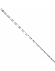 Genuine 14K Yellow Gold Wg 5.0Mm Polished Fancy Link Bracelet 8.5 Inches 100% Satisfaction Guaranteed.