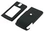 Nokia Fold 6650 Black Rubberize Textured Snap-On Case Cover with Removable Swivel Belt Clip