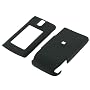 Nokia Fold 6650 Black Rubberize Textured Snap-On Case Cover with Removable Swivel Belt Clip