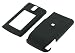 Nokia Fold 6650 Black Rubberize Textured Snap-On Case Cover with Removable Swivel Belt Clip