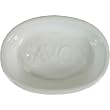 Savon White Ceramic Soap Dish with Embossing