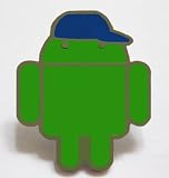 Mobile World Congress 2011 Google Android Pin Badge Android Wearing a Blue Baseball Cap