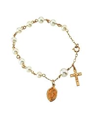Freshwater Pearl Rosary Bracelet in 14k Yellow Gold