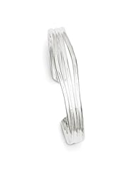 Sterling Silver Solid Polished Fancy Cuff Bangle Bracelet, Best Quality Free Gift Box Satisfaction Guaranteed
