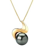 Dominique Black 10-10.5mm AAA Tahitian 14 Karat Gold Pearl Pendant