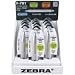 Zebra 29417 F-701 Fine Ball Point Pen with Textured Steel Grip 12-Piece Display (1 Each)