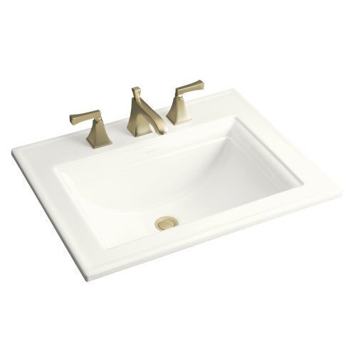 KOHLER K-2337-8-7 Memoirs Self-Rimming Lavatory with Stately Design, Black Black