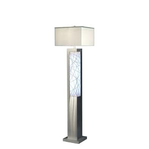 Nova Lighting 11669 String Theory Floor Lamp, Silver Aluminum And Silver Mist Shade by Nova Lighting