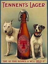 Tennent's Lager - Two Dogs - Mini Metal Wall Sign