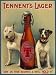 Tennent's Lager - Two Dogs - Mini Metal Wall Sign