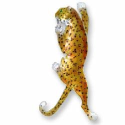 Clearly Charming Climbing Lepoard Sterling Silver and Enamel Pin