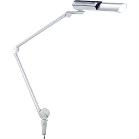 Fluorescent Swing Arm Lamp - Mobil Silver Finish by Lite Source