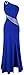 ANGEL FASHIONS Women's Hollow Out Rhinestones One Shoulder Slit Prom Dresses