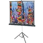 Da-Lite Versatol Tripod Projection Screen, Square Format, 70" x 70", 99" Diagonal, Glass Beaded