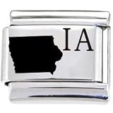 Body Candy Italian Charms Laser Abbreviated - IOWA
