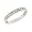 10k White Gold Aquamarine Single Band Ring, Size 8